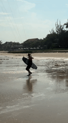 Busy kiteboarding morning on the beach at Mũi Né