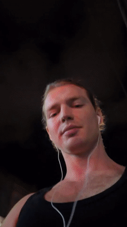Man records nighttime selfie video in North Kuta