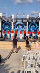Dance performances on Larnaca's waterfront stage