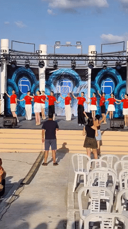 Dance performances on Larnaca's waterfront stage