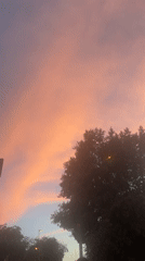 Pink sunset observed over Alicante, Spain