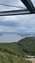 Panoramic view captured from observation point in Prikamsky Russia
