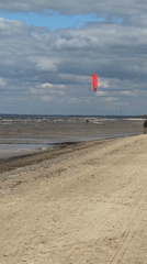Sunday morning beach activities observed in Jūrmala, Latvia