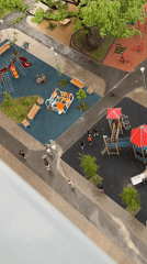 Heavy rain soaks Yekaterinburg playground, residential areas