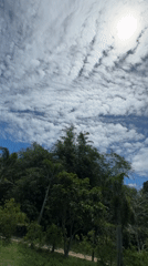 Sunny cloudy skies observed over Koh Phangan, Thailand