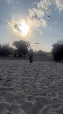 Morning Beach Activities and Kite Flying in Kuta Selatan