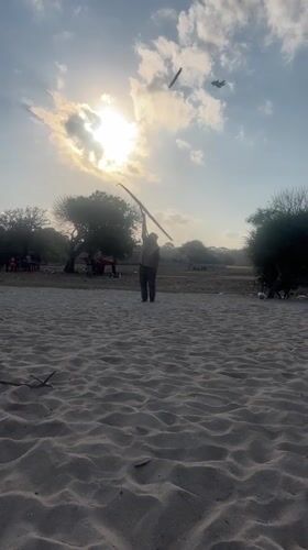 Morning Beach Activities and Kite Flying in Kuta Selatan