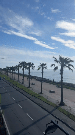 Coastal views captured along Batumi's oceanfront promenade