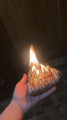Heart-shaped pastry with lit matches observed in Lozarevo, Bulgaria