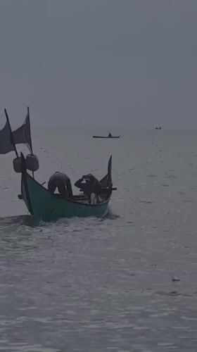 Early morning fishing operations and market activity in Lhokseumawe