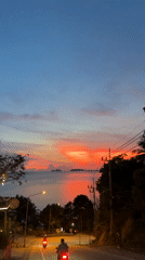 Sunset observed over water near Ban Haad Rin, Thailand