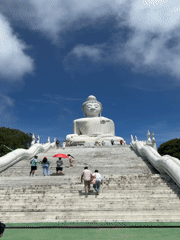 Early morning activity recorded at Big Buddha temple complex
