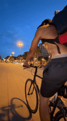 Evening cycling tour through Barcelona's Port Olímpic waterfront
