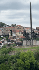 Tourist documentation of historic Veliko Tarnovo cityscape and monuments