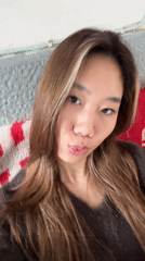 Woman records casual selfie videos in Hechuan early morning