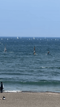 Morning beach life documented across Fujisawa and Kamakura coastal areas