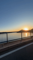Sunset coastal drive captured in Trap, Montenegro