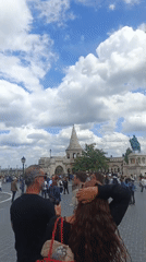 Regular tourist activity observed at Budapest's Fisherman's Bastion