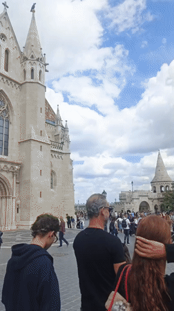 Regular tourist activity observed at Budapest's Fisherman's Bastion