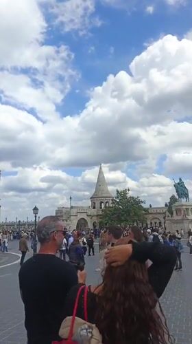 Regular tourist activity observed at Budapest's Fisherman's Bastion