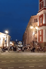 Evening wander through Saint Petersburg's landmarks and lit-up streets