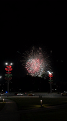 Fireworks display over Victory Square, Minsk