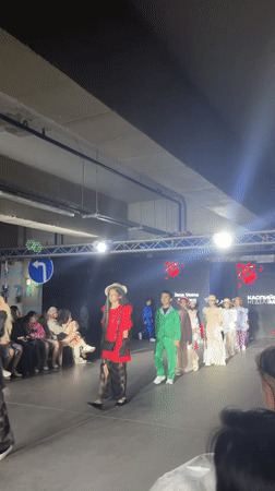 Children model colorful outfits at Astrakhan fashion show