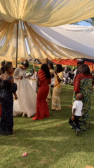 Outdoor wedding ceremony and reception held in Jos Nigeria