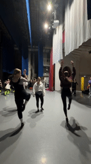 Dance troupe rehearses in Perm theater studio