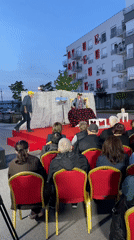 Outdoor theater performance draws audience in Belgrade suburb