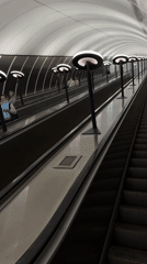 Early morning journey through Moscow Metro stations documented