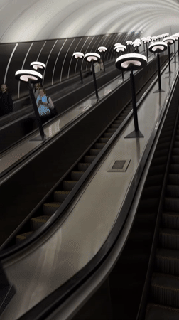 Early morning journey through Moscow Metro stations documented