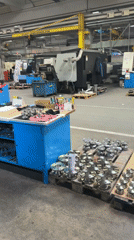Machine shop interior documented in Vratsa, Bulgaria