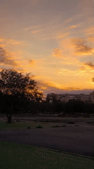Flag spinning practice at sunset in Qarağandı, Kazakhstan