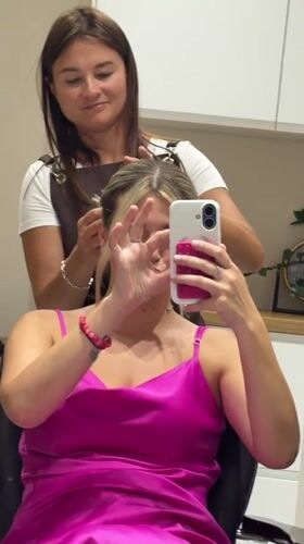 Salon session in Budva: hair, makeup, and selfies