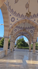 Spring afternoon scenes captured around Grozny mosque and cityscape