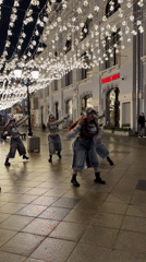Dance group performs coordinated routine on Pasadena street