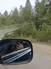 Passenger records smartphone video while driving through Chaikovsky, Russia