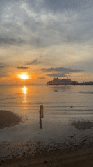 Sunset recorded at Nathon beach with dramatic sky
