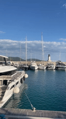 Afternoon scenes documented at Radovići marina and waterfront area
