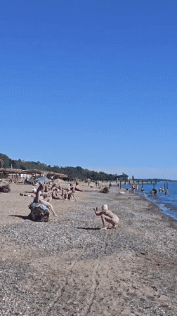 Serene beach day recorded in Chabkwara, Abkhazia