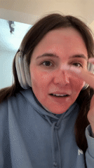 Woman tests watermelon face mask in Montenegro beauty routine