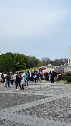 Crowd gathers in Ruse, Bulgaria city square