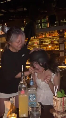 Late night drinks at a bar in Longta, China
