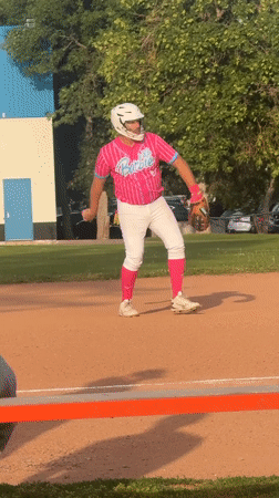Calgary rec softball league night, Barbie jerseys and all