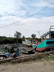 Morning coastal life documented in Lhokseumawe, Indonesia