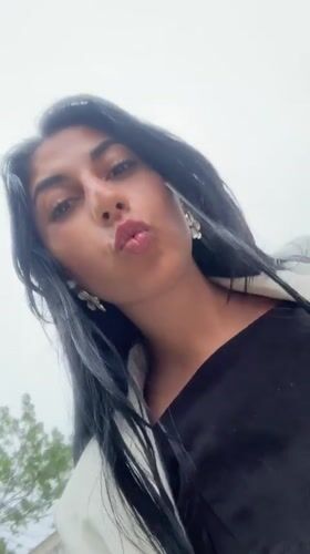 Woman Takes Multiple Selfies Around Plovdiv During Morning Hours