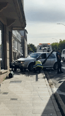 Car accident brings police response in Santiago de Compostela
