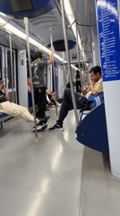 Madrid subway interior captured on video Friday evening