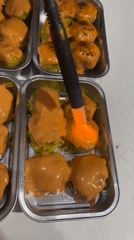 Dim sum preparation with torch finishing in Kalijaten